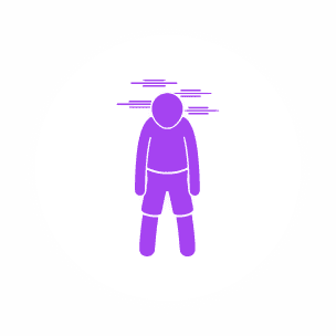 Minimalist purple person icon