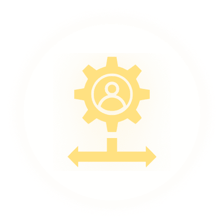 Workflow management symbol in yellow