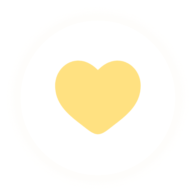 Minimalist yellow heart design